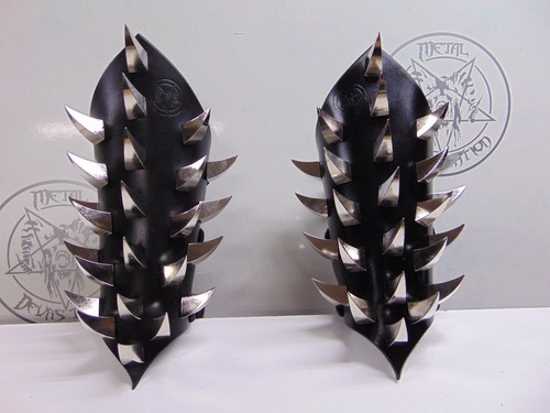 ABSU'S LEDER DRACHENKRALLE STACHEL STULPEN. BLACK METAL (MDLG0370) - Bild 10 von 10
