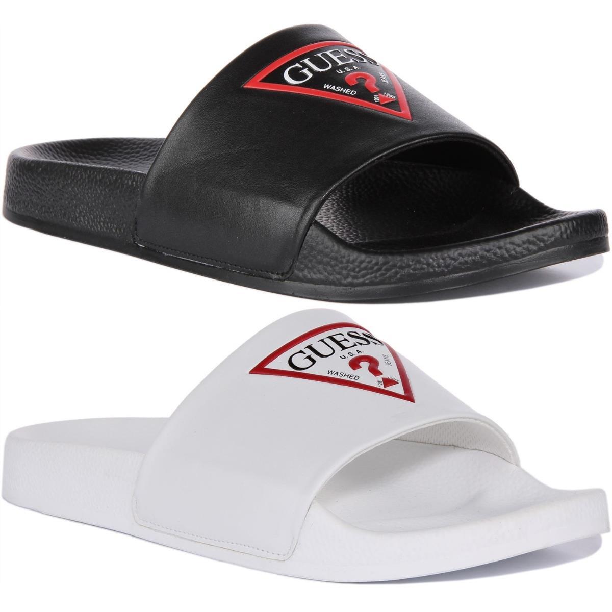 Guess Slider Flatsole Logo Colico Beach Pool Slide Sandal White