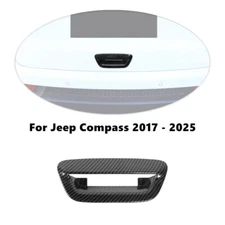 For 2017-2025 Jeep Compass Carbon Fiber Tailgate Door Handle Cover Trim Decor 1P