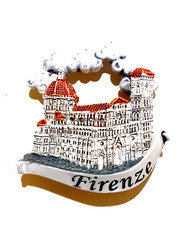 MAGNETE CALAMITA RESINA FRIGO FRIGORIFERO SOUVENIR FRIDGE MAGNET CITTA'  FIRENZE