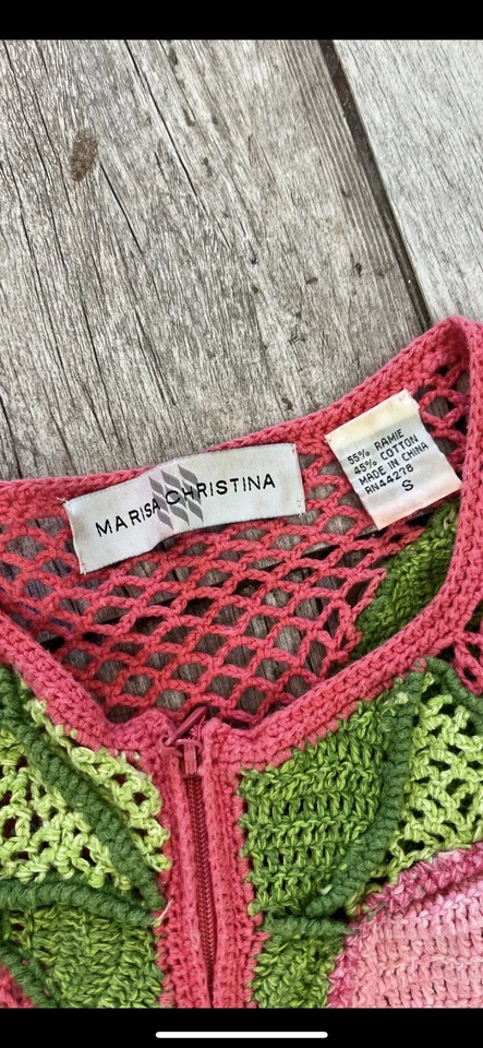 Vintage Marisa Christina Colorful Cardigan Sweater Sz Small - Image 3 of 4