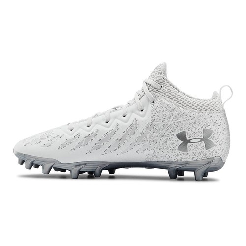 New Sz 11.5 Under Armour Spotlight Select Mid MC Haptic Print White 3022667 100 - Picture 2 of 5