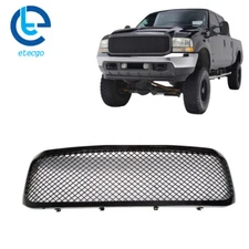 Front Upper Grille Glossy Fit For Ford F250 F350 1999-2004 Black Honeycomb Mesh