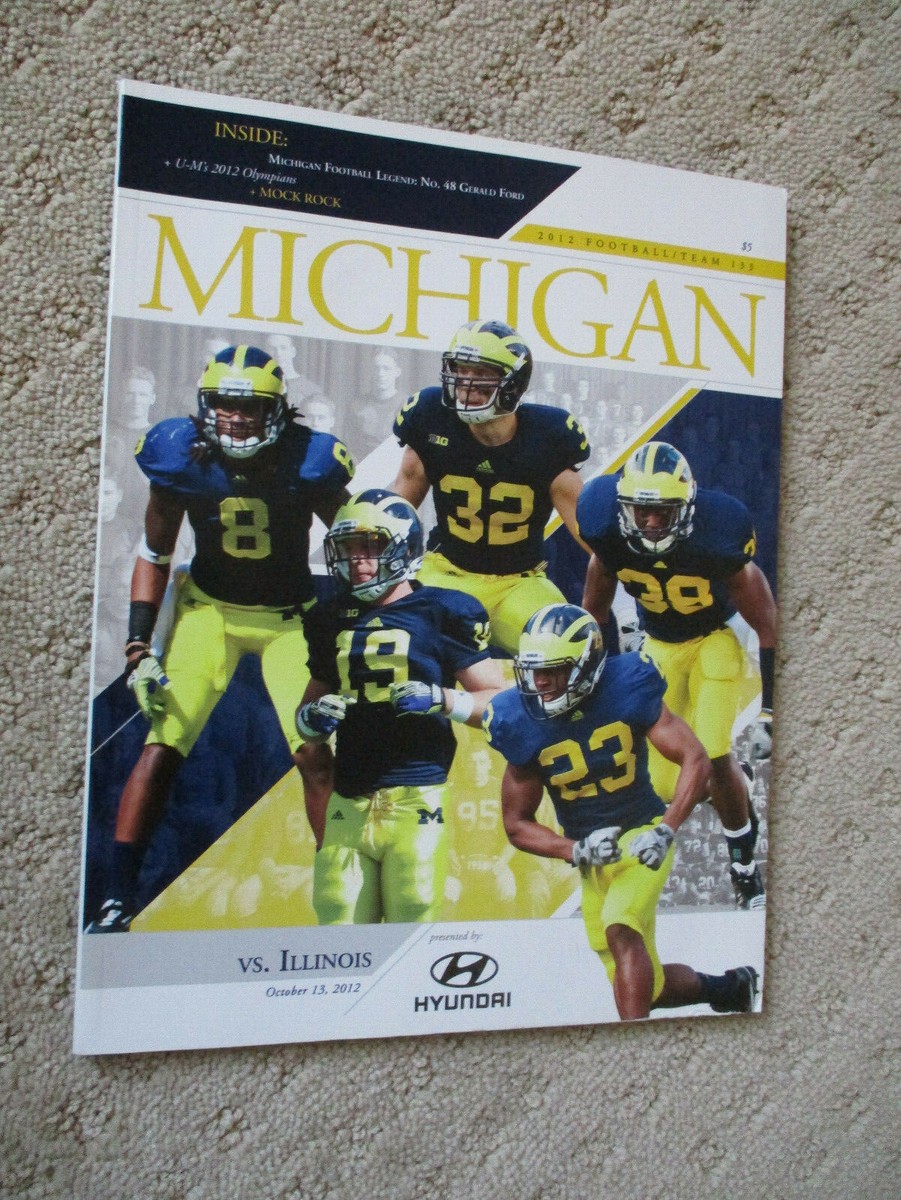 2012 UNIVERSITY of MICHIGAN vs ILLINOIS FOOTBALL PROGRAM