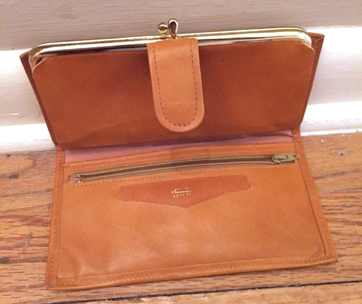 Amity Cowhide Tan Leather and Suede Wallet and Change Purse eBay