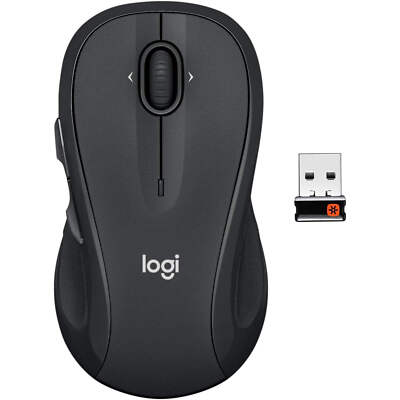 Logitech M510 Kabellose Computermaus - Schwarz - Top
