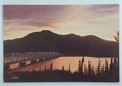 Postcard Canada Postage Sunset over Teslin Lake Yukon Unposted