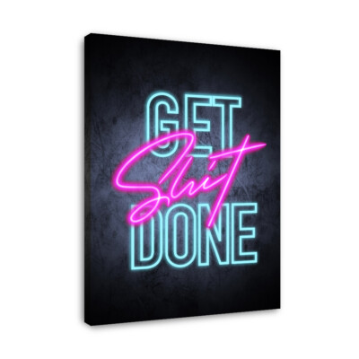 Motivational Wall Art, Gift for Him, Motivational Poster, Get Shit Done