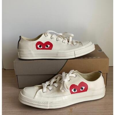 Comme Des Garçons Play x Converse Heart Sneakers- M 8- W 10 COMME DES GARCONS PLAY X CONVERSE - Chuck Taylor 70 Small  main image 4