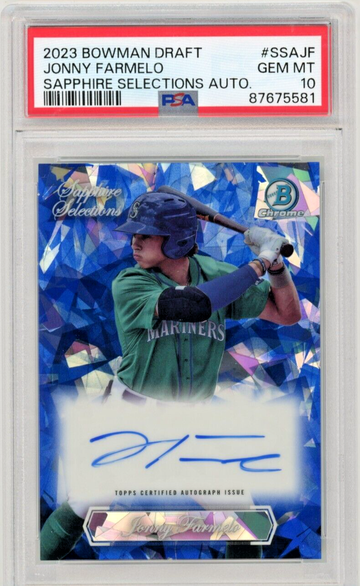 2023 Bowman Draft Chrome Jonny Farmelo Sapphire Selections Auto 