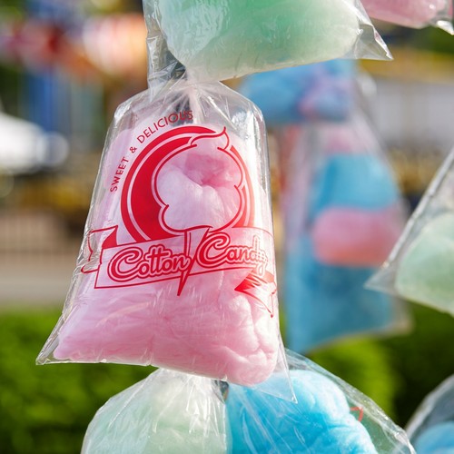1000 Pack Clear Plastic Printed Cotton Candy Bags Resto Kitchen 11 1/2" x19 1/2" - Picture 10 of 12