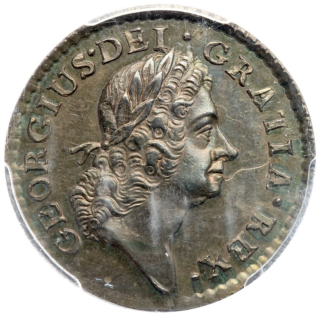 1723 M 3.2-Bc.10 R-5 PCGS SP 63 Wood's Hibernia Farthing Silver Colonial