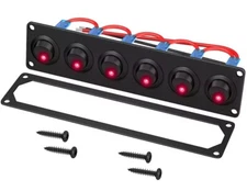 6 Gang Rocker Switch Panel Box Waterproof 12V ON/Off Switch with Led - YOU PICK