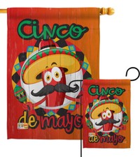 Amigo Chili Cinco De Mayo Garden Flag Southwest Mexican Battle Fiesta House Yard