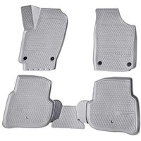 3D Gummi Fussmatten FüR Skoda Fabia | NJ | Ab BJ 2014> | Grau Mit Rand