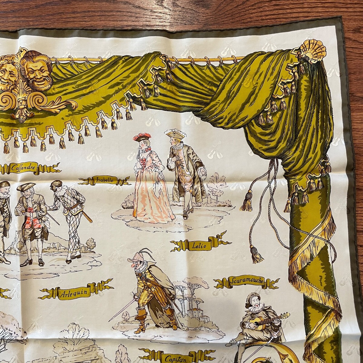 Hermes Silk Scarf 90cm, Comedie Italienne-Ledoux | eBay Hermes Silk Scarf 90cm, Comedie Italienne-Ledoux | eBay