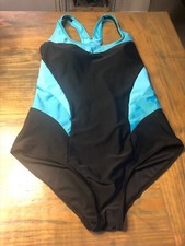 Charmo Women's One Piece Athletic Racerback Swimsuit Color Block Size L