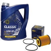 MotoröL Set 10W-40 5 Liter + ÖLfilter SH 4043 P FüR Mazda 6 Hatchback