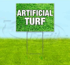ARTIFICIAL TURF 18x24 Yard Sign WITH STAKE Corrugated Bandit USA LANDSCAPING