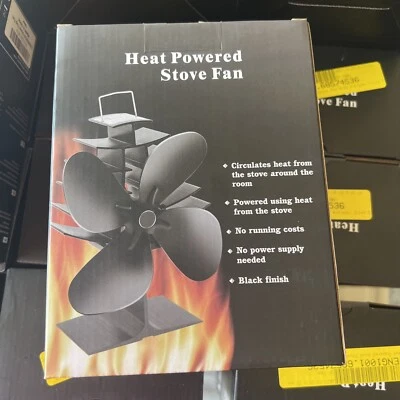ZHENGXOO Heat Powered Stove 4 Blade Quit Fan Flue Pipe Stove Fan Heater 600A2