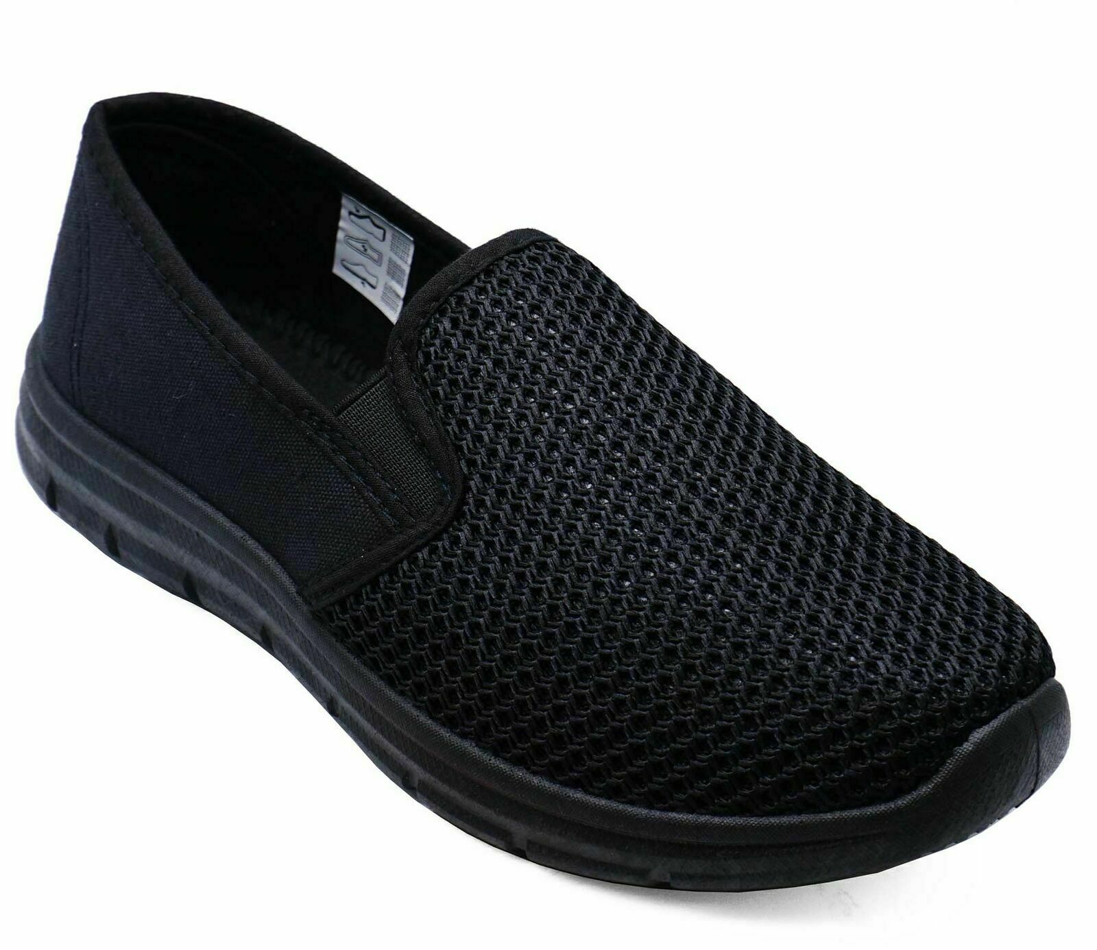 black comfy slip on shoes