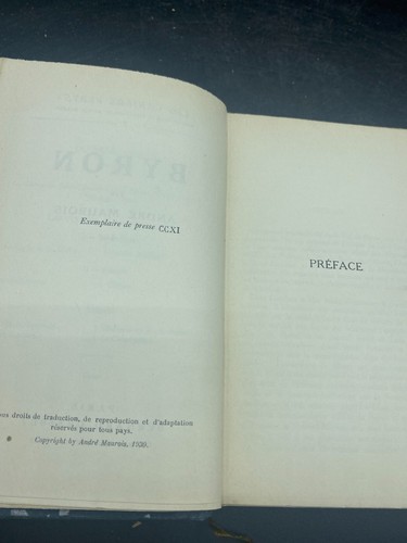 Maurois André: Byron en 2 vol., servicio de prensa, envío 1930 Los cuadernos ... - Imagen 5 de 11