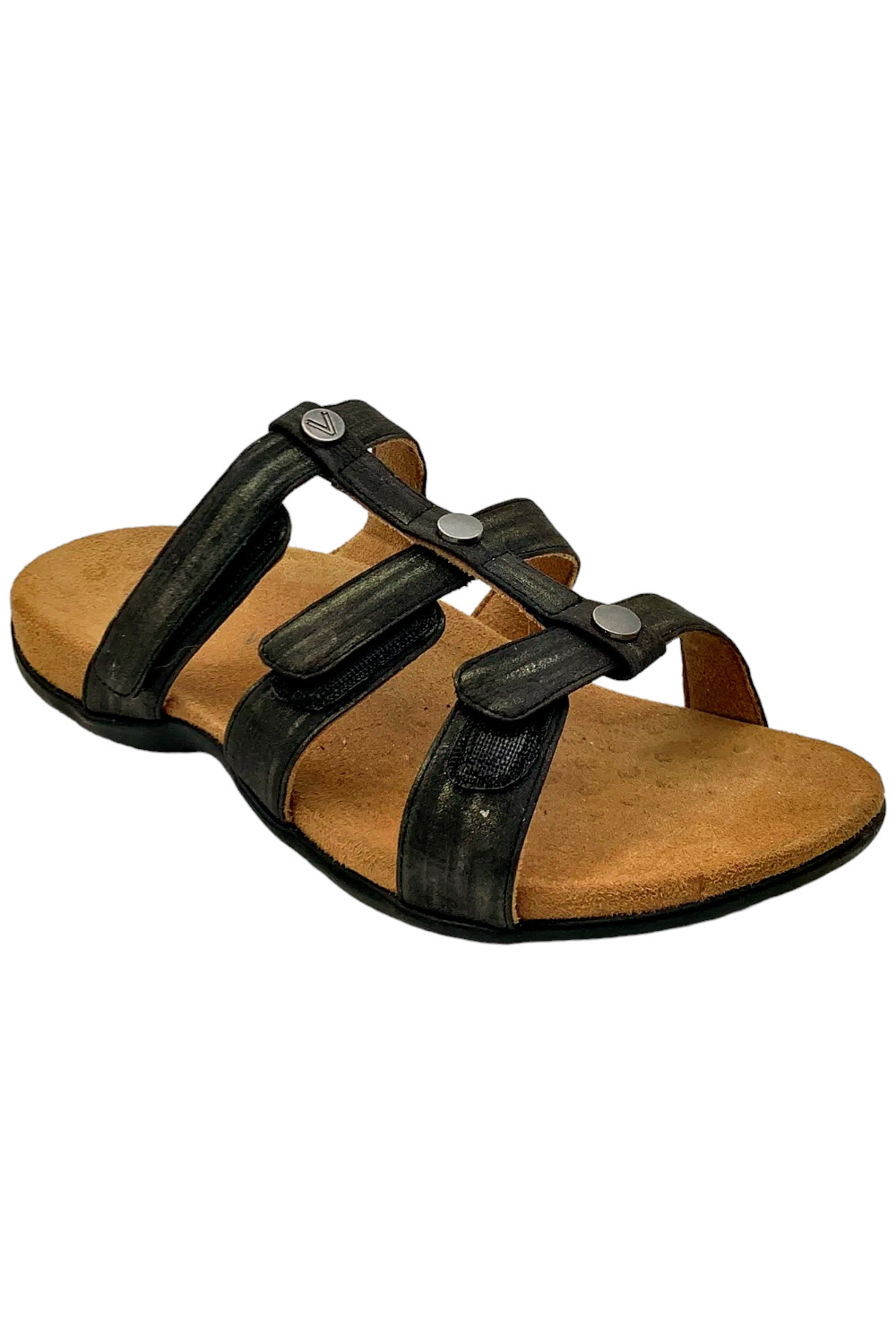 Женские сандалии-слипоны Vionic с янтарем и жемчугом черные 9890₽