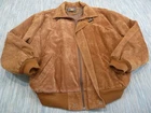 Nicola D'Angelo Bomber Jacket Mens L Brown Suede Leather Vintage Made In Italy