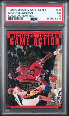1998 UD MJ LIVING LEGEND GAME ACTION RED #G6 MICHAEL JORDAN 737/2300 PSA 5