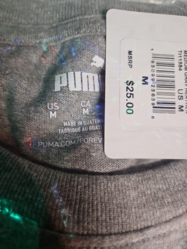 HERREN PUMA HANGING SNEAKER Grau T-Shirt Größe M - Bild 3 von 4