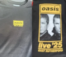 OASIS LIVE 25 SHIRT XL 8/31/2025 METLIFE STADIUM EAST RUTHERFORD NYC GALLAGHER