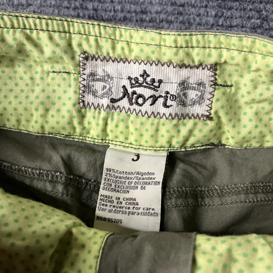 Pantalones para mujer Nori talla 3 cargo nuevos Deadstock Y2K vintage oliva acampanados rectos Foto 4 de 4