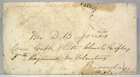 1860s CONFEDERATE CIVIL WAR STAMPLESS COVER HANDSTAMP PAID 10 TO CLINCH RIFLES