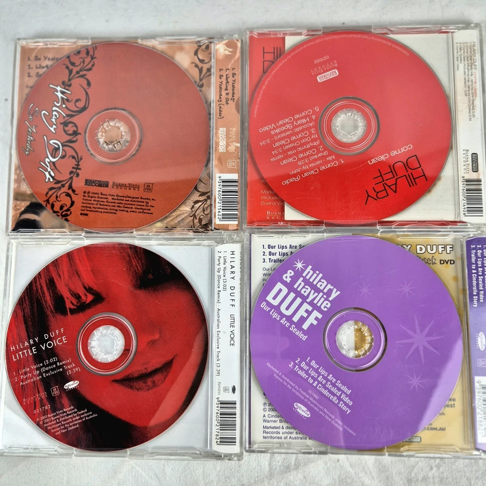 7x CD Singles de Hilary Duff So Yesterday Wake Up Little Voice With Love Beat Of My Foto 3 de 4