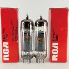 Tested Matched Pair RCA 6EM5 Tubes and Boxes Date Codes EK Beam Power Tubes