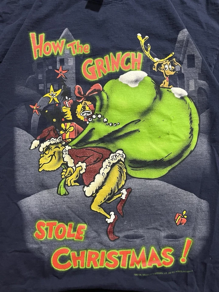 Vintage Grinch How The Grinch Stole Christmas Shirt Mens XL 1997 Dr Seuss - Image 2 of 4