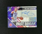 2018-19 Panini Donruss Optic Fast Break Disco #FB-BGF Blake Griffin Auto UP18
