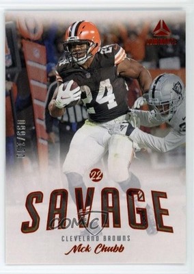 2022 Panini Luminance Savage Orange 99/100 Nick Chubb #SAV-NCH 6o3