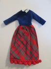 Vintage Barbie: SKIPPER Platter Party ~ Blue Velvet & Red Plaid Dress