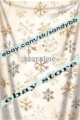 Snowflake Pattern tapestry soft neutral winter aesthetic 39X59 in