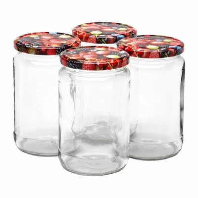 Van Well Wildberries Einmachglas / Sturzglas 720 ml 4er Set - hitzebeständig