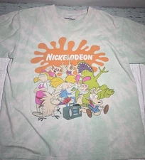 Nickelodeon Hey Arnold! Gerald & Arnold T-Shirt Size XL Unisex Soft Wear Tie Dye