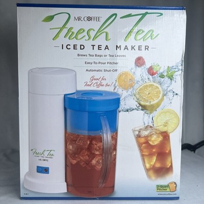 MR. COFFEE ICED TEA MAKER 2 QUART BLUE PITCHER BRAND NEW
