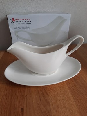MAXWELL & WILLIAMS White Basics Sauciere mit Unterteil 300 ml. Neu