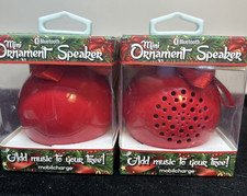 Set 2 Mini Ornament Red Bluetooth speaker Christmas Tree Decoration Mobilcharge