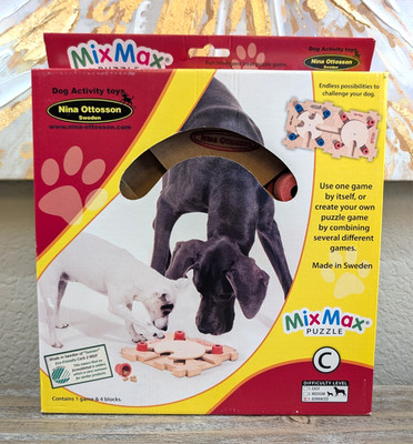 Nina Ottosson Mix Max Dog Puzzle Level C Wood Treat Dispenser NEW Sweden Interac