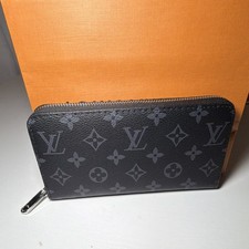 Louis Vuitton Black Monogram Zip-Around Women's Wallet with Card Slots