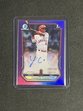 2026 Bowman Baseball Yojancel Cabrera AUTO Chrome Purple /250 Angels 1st