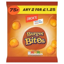 Jack's Burger Bites Crisps Crunchy Maize & Potato 18x60g FAST AND FREE DELIVERY