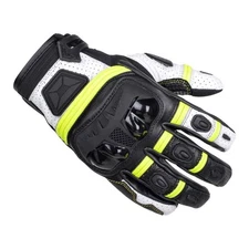 Cortech Chicane V1 ST Mens Leather Motorcycle Gloves Hi-Viz/Black